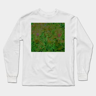 Neon emerald bamboo leaves Long Sleeve T-Shirt